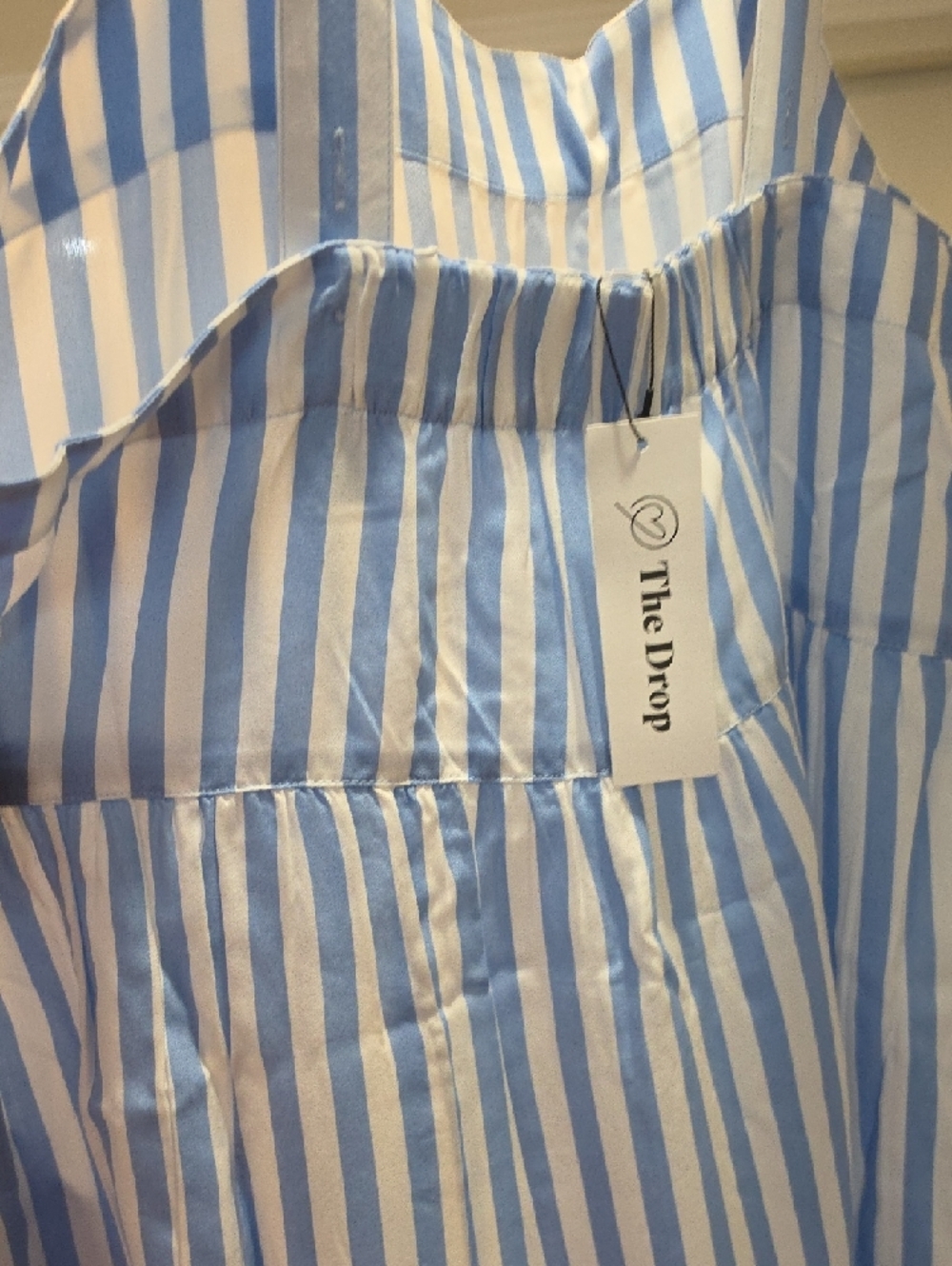 Blue & White Striped Tiered Sundress - Picture 7 of 7